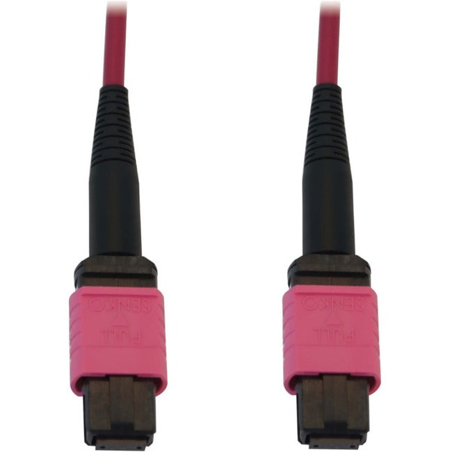 Eaton N845B-25M-12-MG Tripp Lite by Eaton Cable de Fibra Óptica Multimodo 100G 50/125 OM4 (12F MTP/MPO-PC H/H), LSZH, Magenta, 25 m (82 ft.)