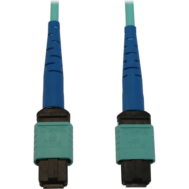 Eaton N846B-20M-24-P Cable de Fibra Óptica Eaton Tripp Lite Series 40/100/400G Multimodo 50/125 OM3 (24F MTP/MPO-PC H/H), LSZH, Aqua, 20 m (65.6 ft.)