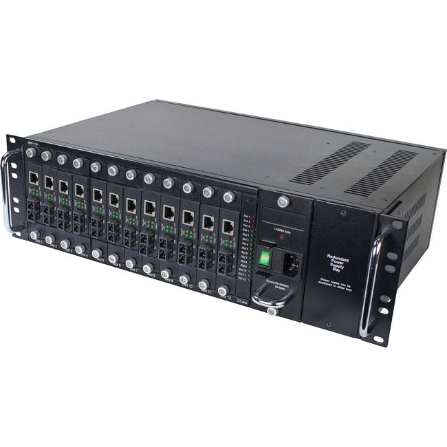 Eaton N785-CH12 Chasis convertidor de medios Tripp Lite by Eaton de 12 ranuras para modelos N784-H y N785-H seleccionados, montaje en bastidor 3U