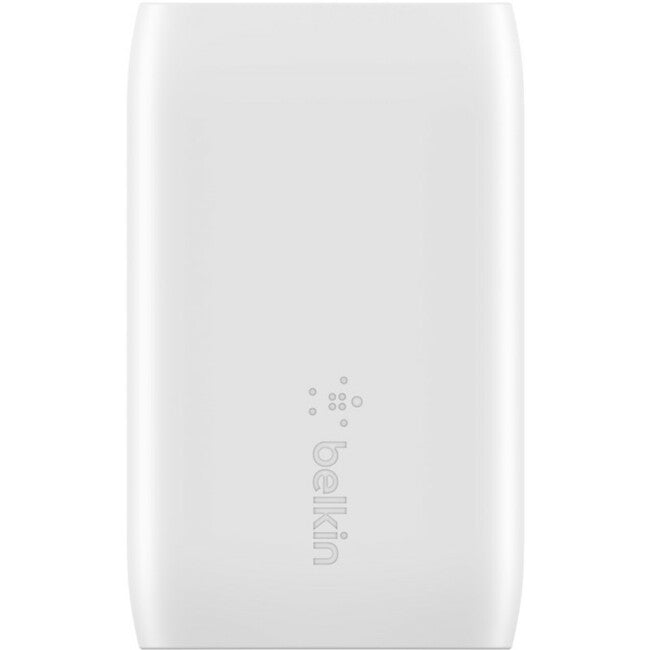 Belkin International INC WCB007DQ1MWH-B5 Belkin BoostCharge Cargador Dual de Pared con PPS (Cable USB-C con Conector Lightning incluido) - Adaptador de Energía