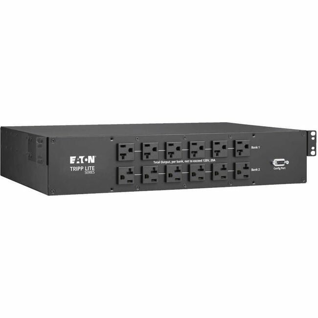 Eaton PDUMNH30AT2 Tripp Lite Series 2.9kW 120V Single-Phase ATS/Monitored PDU - 24 5-15/20R & 1 L5-30R Outlets, Dual L5-30P Inputs, 10 ft. Cords, 2U, TAA