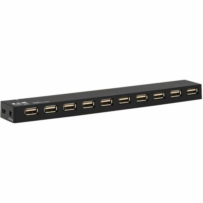 Eaton U223-010-INT Concentrador USB 2.0 Eaton Tripp Lite Series de 10 Puertos con Fuente de Alimentación y Adaptadores de Enchufe Internacionales