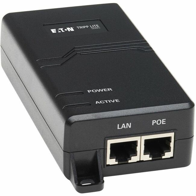 Eaton NPOE-30W-1G-INT Tripp Lite Series Inyector Activo Midspan Gigabit PoE+ - IEEE 802.3at/802.3af, 30W, 1 Puerto, Cables de Alimentación Internacionales