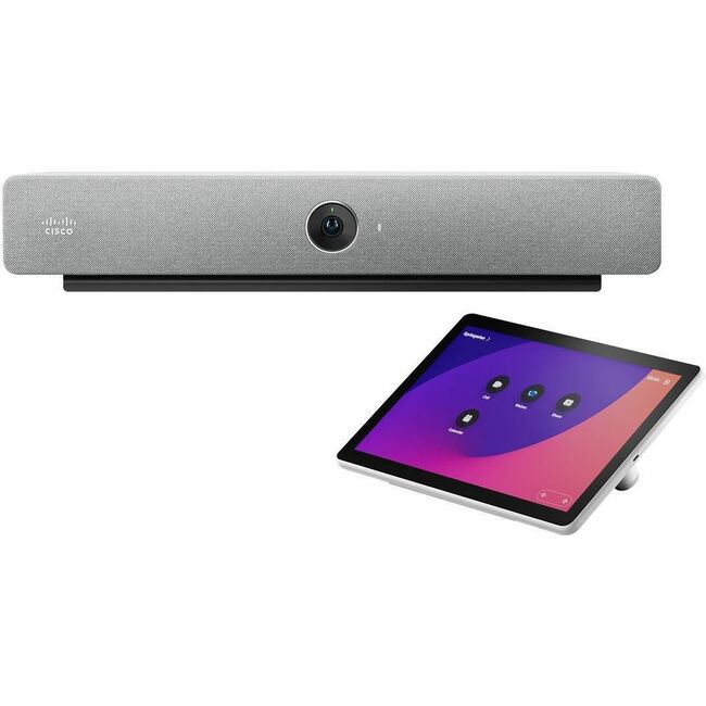 Cisco Systems CS-BAR-T-K9 Webex Room Bar (First Light Color) con Room Navigator de soporte de mesa