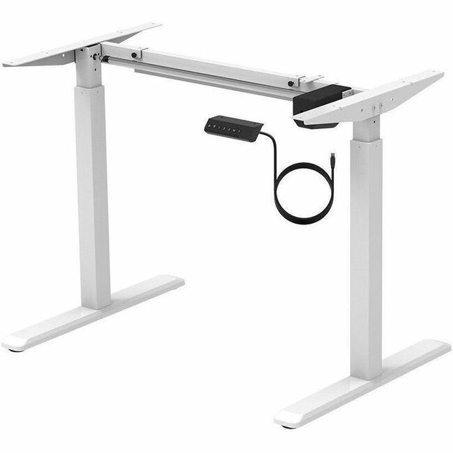 Monoprice, Inc. 31291 Monoprice Marco de Escritorio Ajustable en Altura Sit-Stand con Motor Único, Eléctrico, Blanco