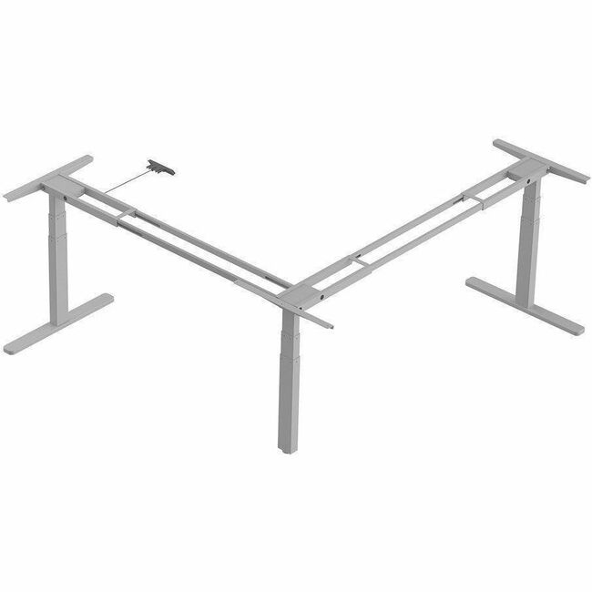 Monoprice, Inc. 34829 Workstream Marco de Escritorio en L Ajustable en Altura con Triple Motor Sit-Stand, Gris