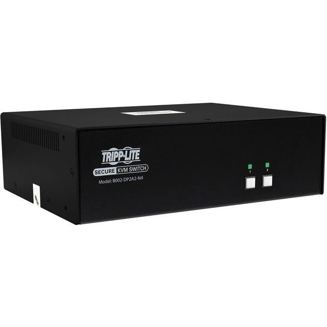 Eaton B002-DP2A2-N4 Conmutador KVM seguro Tripp Lite by Eaton, 2 puertos, Dual Head, DisplayPort a DisplayPort, 4K, NIAP PP4.0, Audio, TAA