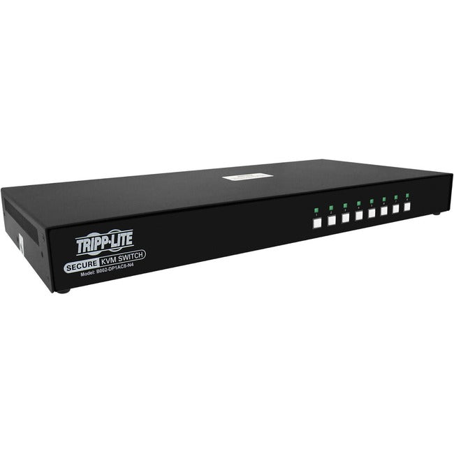 Eaton B002-DP1AC8-N4 Conmutador KVM Seguro Tripp Lite by Eaton, 8 Puertos, Cabezal Único, DisplayPort a DisplayPort, 4K, NIAP PP4.0, Audio, CAC, TAA