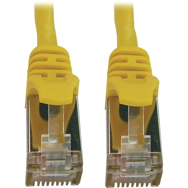 Eaton N262-S25-YW Tripp Lite Series Cat6a 10G Snagless Shielded Slim STP Ethernet Cable (RJ45 M/M), PoE, Yellow, 25 ft. (7.6 m)