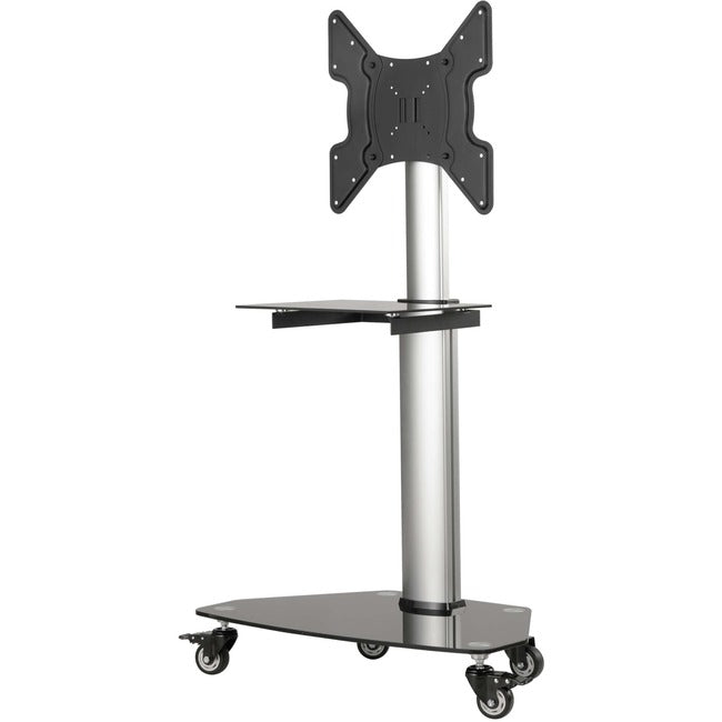 Eaton DMCS3255SG62 Tripp Lite Series Premier Rolling TV Cart for 32˘ to 55˘ Displays, Black Glass Base and Shelf, Locking Casters