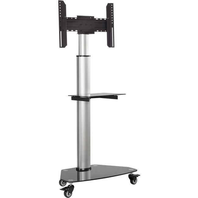 Eaton DMCS3770SG75 Tripp Lite by Eaton Carrito Rodante Premier para Pantallas de 37" a 70", Base y Repisa de Cristal Negro, Ruedas de Bloqueo