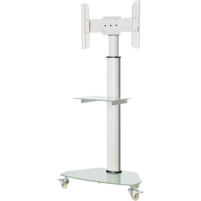 Eaton DMCS3770SG75W Tripp Lite by Eaton Premier Rolling TV Cart para Pantallas de 37" a 70", Base y Repisa de Cristal Esmerilado, Ruedas con Bloqueo, Blanco