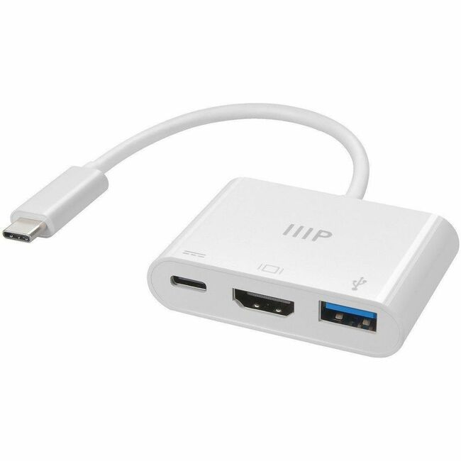 Monoprice, Inc. 43788 Adaptador Multipuerto Monoprice USB-C a HDMI 4K 3 en 1