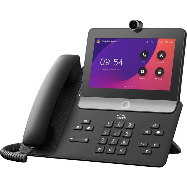 Cisco Systems CP-8875-K9= Teléfono IP Webex 8875 - Con Cable - Con Cable - Wi-Fi, Bluetooth - De Escritorio - Negro Carbón