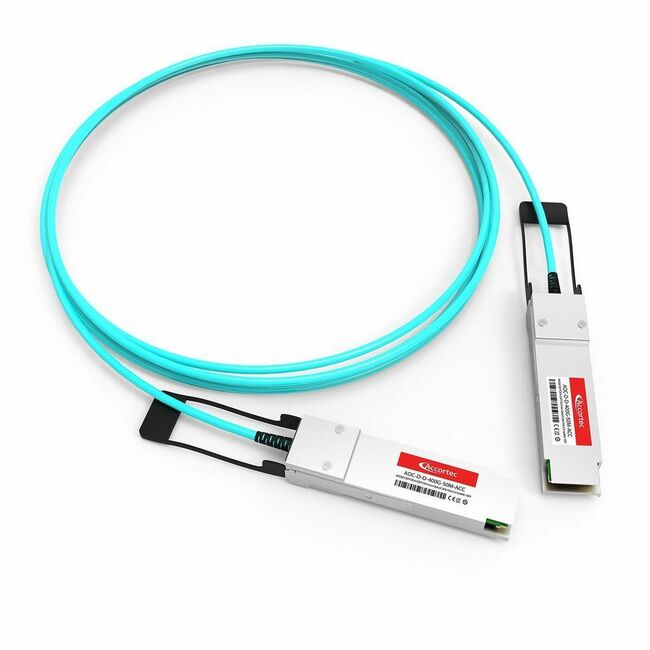 Accortec Incorporated AOC-D-D-400G-50M-ACC Accortec 400GbE QSFP-DD to QSFP-DD Active Optical Cable Compatible Arista- 50M