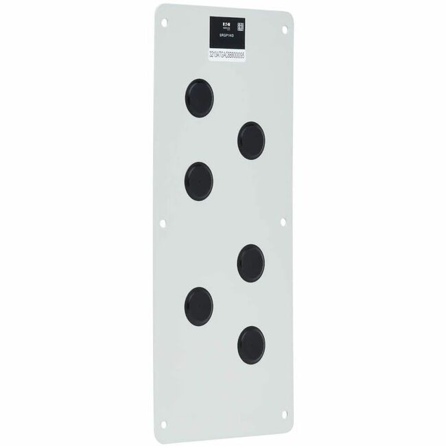 Eaton SRGP1KO Placa de Entrada de Cable Eaton Tripp Lite Series SmartRack para Gabinetes de Recinto Clasificados NEMA, 6 Puertos (0.5 in.)