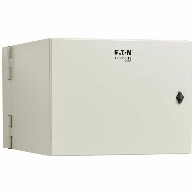 Eaton SRN4G9USDP Tripp Lite Series SmartRack Industrial Enclosure with Lock - NEMA 4, Wall Mount, Metal Construction, Hinged Back, 32 in. Depth, 9U, Gray