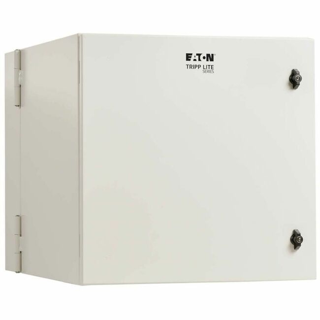 Eaton SRN4G12US Tripp Lite by Eaton SmartRack Industrial Enclosure with Lock - NEMA 4, Wall Mount, Metal Construction, Hinged Back, 28 in. Depth, 12U, Gray
