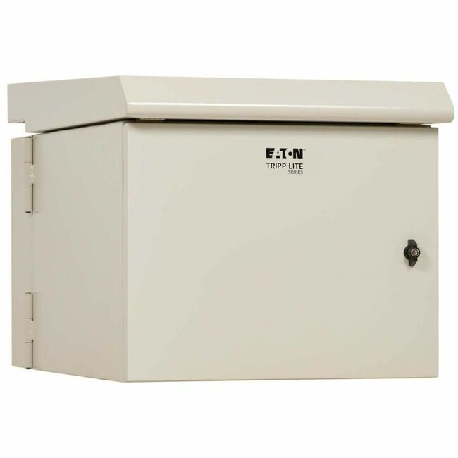 Eaton SRN3RG9USDP Tripp Lite Series SmartRack Industrial Enclosure - NEMA 3R, Wall Mount, Metal, Locking, Hinged Back, Fan With Thermal Switch, 32 in. Depth, 9U, Gray