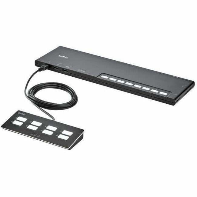 Belkin International INC F1DN208MOD-BA-4 Belkin Conmutador KVM Modular Seguro de 8 Puertos Dual Head Base PP4.0 Con Control Remoto