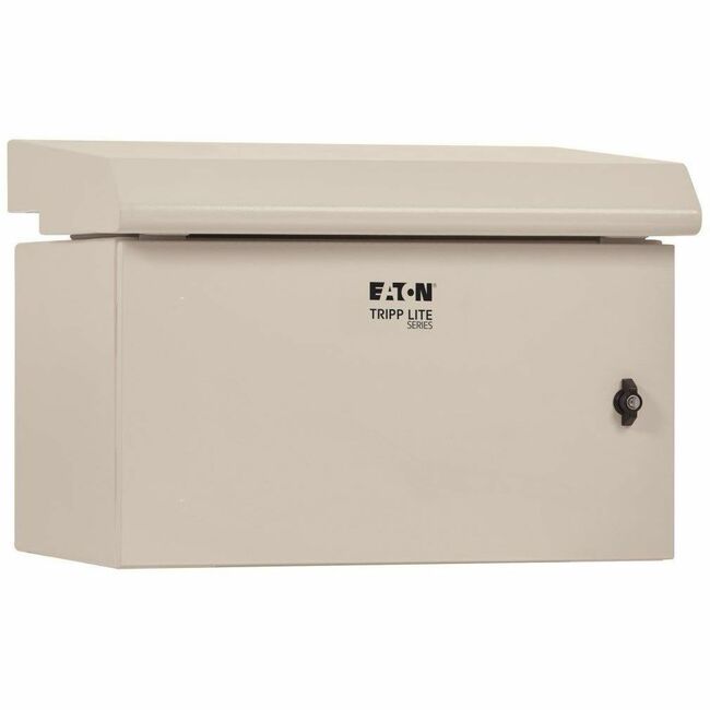 Eaton SRN3RG6US Tripp Lite by Eaton SmartRack Industrial Enclosure with Lock - NEMA 3R, Wall Mount, Metal Construction, Hinged Back, Internal Fans, 28 in. Depth, 6U, Gray