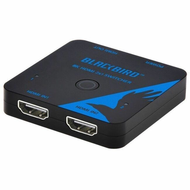 Monoprice, Inc. 44434 Monoprice Blackbird 8K60 2x1 Conmutador de Video con HDMI, HDCP 2.3, Comparte Una Entrada HDMI 8K60 Entre Dos Fuentes