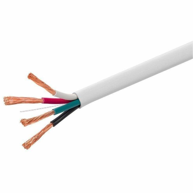 Monoprice, Inc. 44333 Cable de Altavoz Monoprice, Clasificación CL3, 4 Conductores, 12AWG, 250ft, Blanco