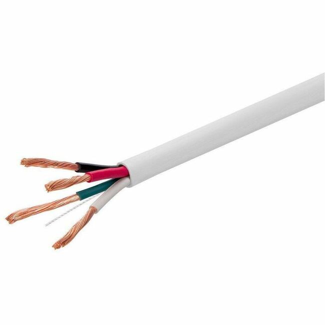 Monoprice, Inc. 44335 Cable de Altavoz Monoprice, Clasificación CL3, 4 Conductores, 14AWG, 250ft, Blanco