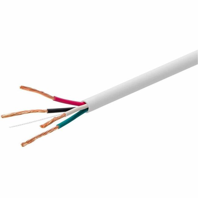 Monoprice, Inc. 44337 Cable de Altavoz Monoprice, Clasificación CL3, 4 Conductores, 16AWG, 250ft, Blanco