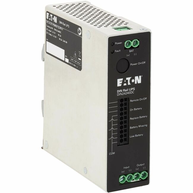 Eaton DIN24240DC 240W 24V DC DIN Rail Industrial UPS - Entrada/Salida de Conexión Directa