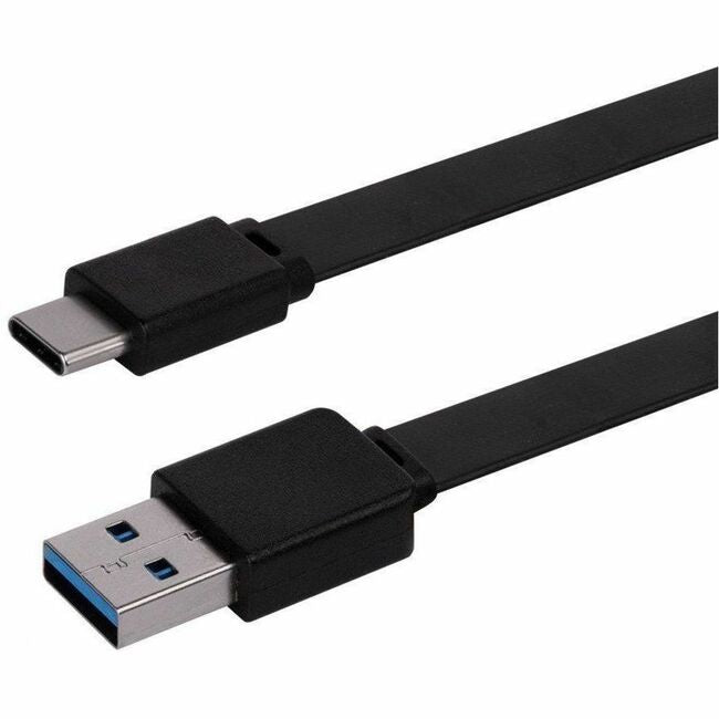 Monoprice, Inc. 41941 Cable de Carga y Sincronización Plano Monoprice USB-C a USB-A 3.2 Gen 1x1 5Gbps 3A Negro 6ft
