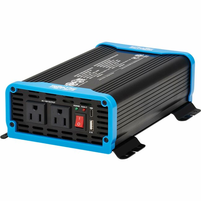 Eaton PINV600SW-120 Inversor de Potencia Compacto de Servicio Ligero Eaton Tripp Lite Series 600W - 2x 5-15R, Carga USB, Onda Sinusoidal Pura