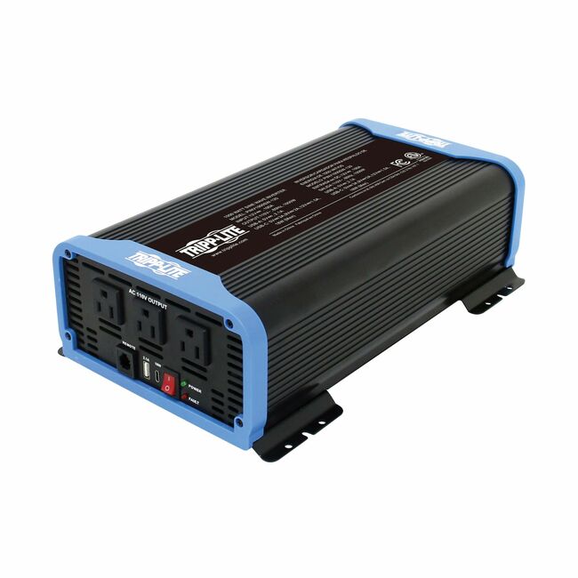 Eaton PINV1500SW-120 Inversor de Potencia Compacto Eaton Tripp Lite Serie 1500W - 3x 5-15R, Carga USB, Onda Sinusoidal Pura, Control Remoto Alámbrico
