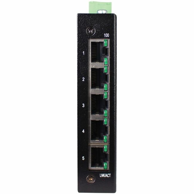 Eaton NFI-U05A Conmutador Ethernet Industrial No Administrado Eaton Tripp Lite Series de 5 Puertos - 10/100 Mbps, Rugoso, -40&deg; a 75&deg;C, EIP QoS, Montaje DIN/Pared, TAA