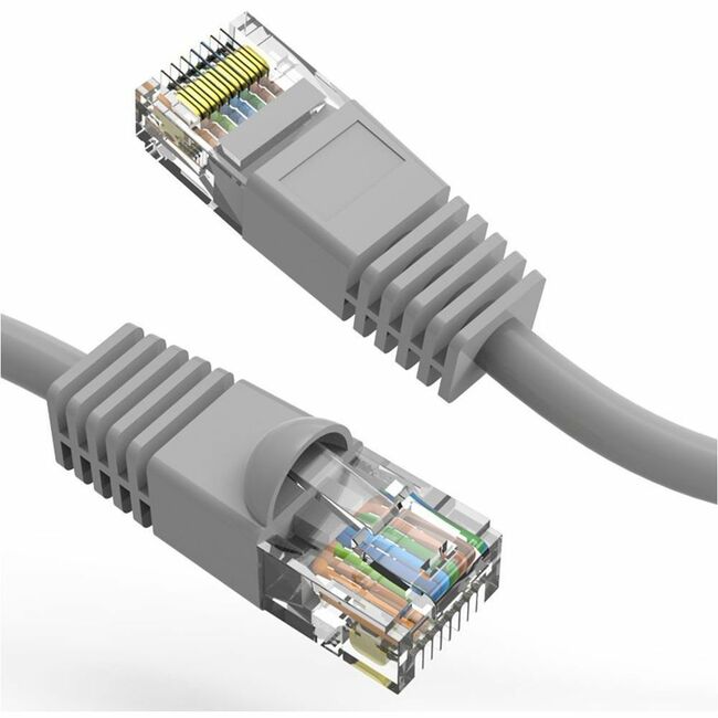 Axiom AXG100017 Cable de Parcheo CAT5E 12FT 350mhz con Bota Moldeada (Gris) - Cumple TAA