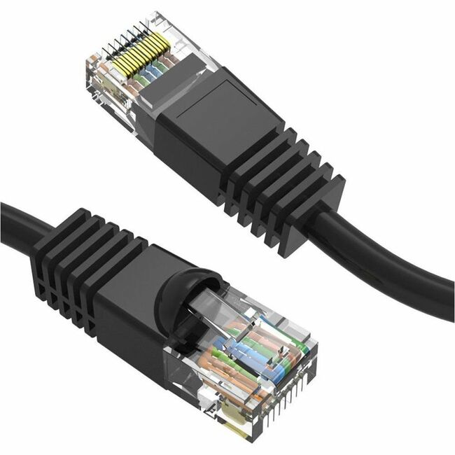 Axiom AXG100015 Cable de Parcheo Axiom 12FT CAT5E 350mhz con Bota Moldeada (Negro) - Cumple TAA