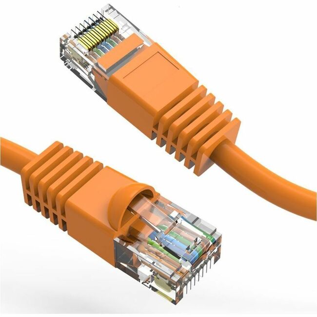 Axiom AXG100028 30FT CAT5E 350mhz Cable de Conexión con Bota Moldeada (Naranja) - Compatible con TAA