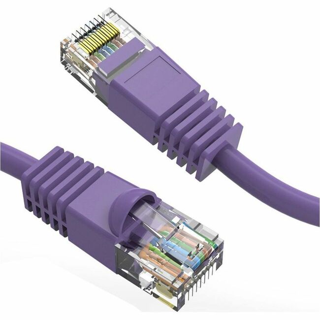 Axiom AXG100020 12FT CAT5E 350mhz Cable de Parche Conector Moldeado (Púrpura) - Cumplimiento TAA
