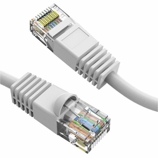 Axiom AXG100022 12FT CAT5E 350mhz Cable de Conexión con Bota Moldeada (Blanco) - Compatible TAA