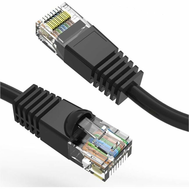 Axiom AXG100033 35FT CAT5E 350mhz Cable de Parcheo con Bota Moldeada (Negro) - Conforme a TAA