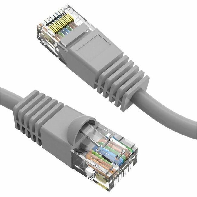 Axiom AXG100026 30FT CAT5E 350mhz Cable de Parcheo con Bota Moldeada (Gris) - Cumple TAA