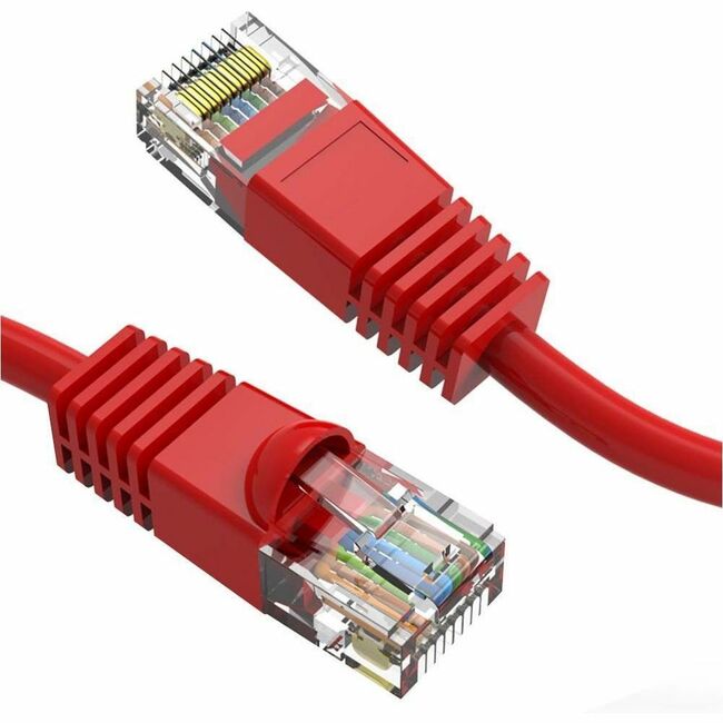 Axiom AXG100030 30FT CAT5E 350mhz Cable de Parcheo con Bota Moldeada (Rojo) - Compatible TAA
