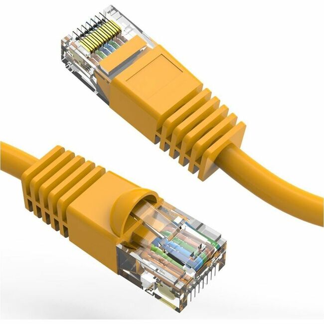 Axiom AXG100032 30FT CAT5E 350mhz Cable de Conexión con Protector Moldeado (Amarillo) - Compatible TAA