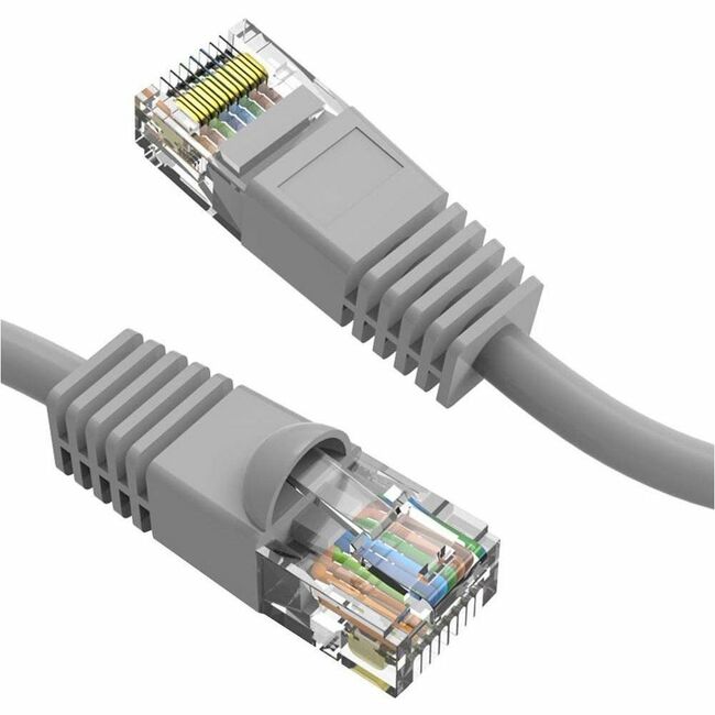 Axiom AXG99999 8FT CAT5E 350mhz Cable de Parcheo con Bota Moldeada (Gris) - Cumple TAA