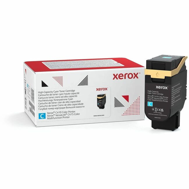 Xerox 006R04686 Genuine Xerox&reg; C410 Color Printer, VersaLink&reg; C415 Color Multifunction Printer Cartucho de Tóner Cian de Alta Capacidad (7000 Páginas) - 006R04686
