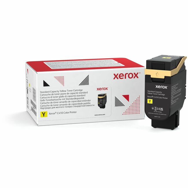 Xerox 006R04680 Cartucho de Tóner Amarillo Xerox Genuine Xerox® C410 Color Printer, VersaLink® C415 Color Multifunction Printer de Capacidad Estándar (2000 Páginas) - 006R04680