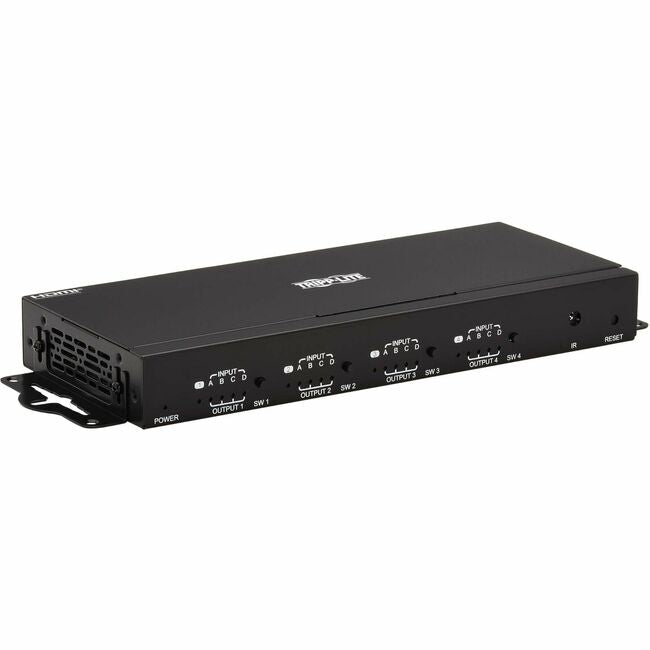Eaton B119-4X4-4K Tripp Lite by Eaton Conmutador/Divisor de Matriz HDMI 4x4 con Control Remoto y Compatibilidad Multi-Resolución, 4K 60 Hz, HDR, 4:4:4, TAA