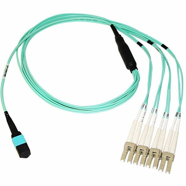Axiom AXG96610 MPO Female a 4 LC Multimodo OM3 50/125 Cable de Ruptura de Fibra 3m - Compatible con TAA