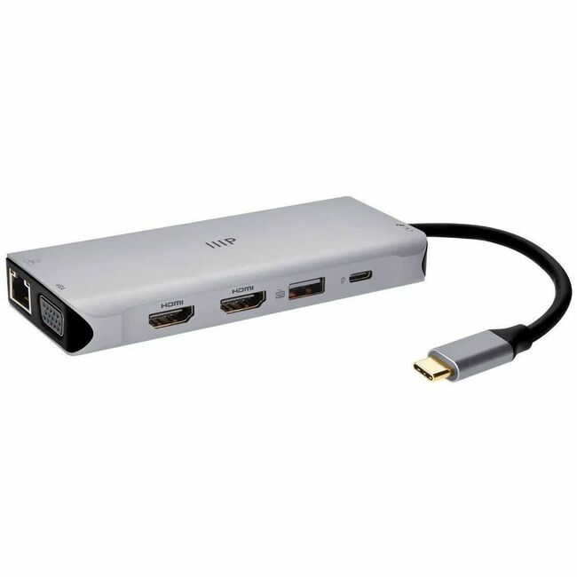 Monoprice, Inc. 44466 Monoprice 12-en-1 Dual-HDMI + VGA MST Dock 12-en-1 Dual-HDMI + VGA MST Dock