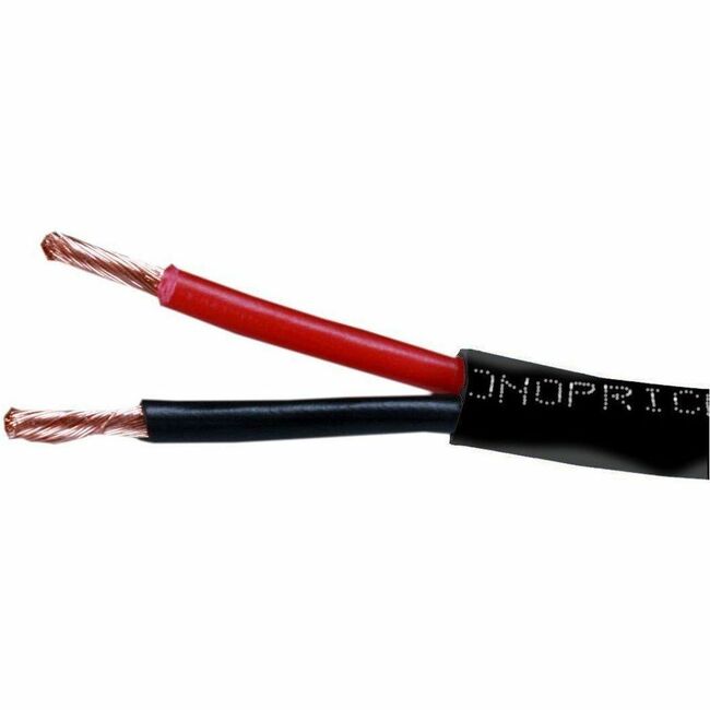 Monoprice, Inc. 41400 Cable de Altavoz Monoprice, Clasificación CL2, 2 Conductores, 12AWG, 1000ft, Negro
